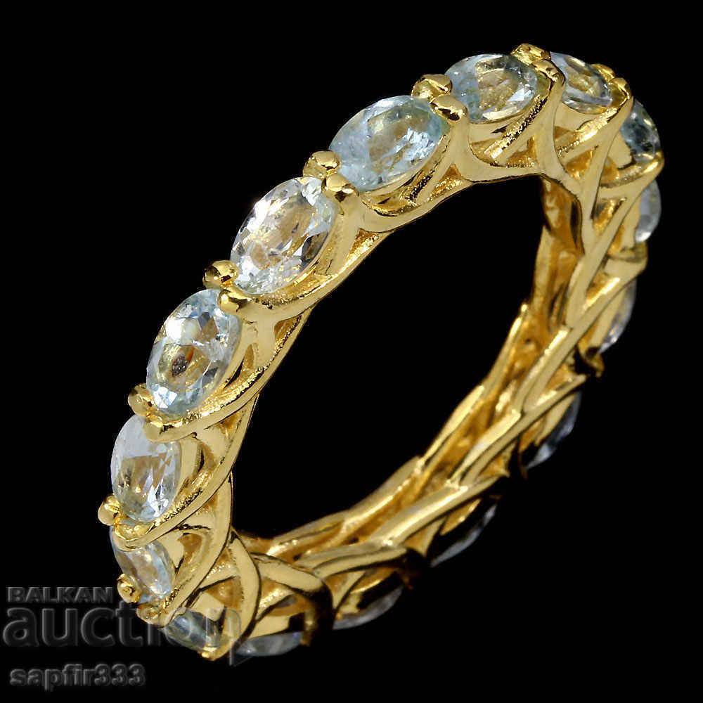 UNIQUE SILVER RING WITH NATURAL AQUAMARINES with price 332.00 BGN | € 169.75 UNIQUE SILVER RING WITH NATURAL AQUAMARINES with price 332.00 BGN | € 169.75