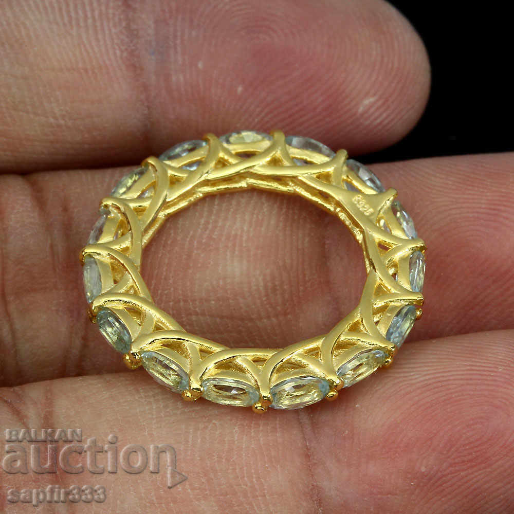 Auction UNIQUE SILVER RING WITH NATURAL AQUAMARINES Auction UNIQUE SILVER RING WITH NATURAL AQUAMARINES