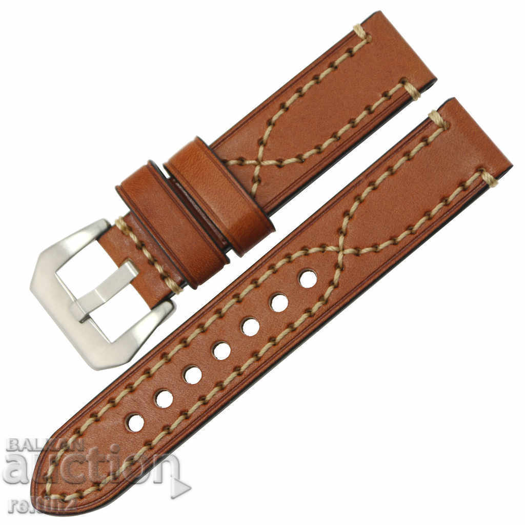 Brown leather strap 20mm with price 45.00 BGN | € 23.01 Brown leather strap 20mm with price 45.00 BGN | € 23.01