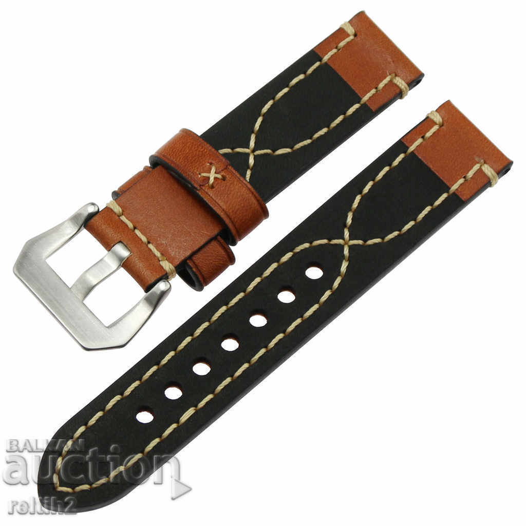Auction Brown leather strap 20mm Auction Brown leather strap 20mm