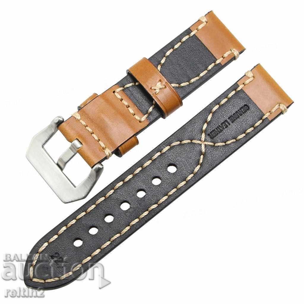 Brown leather strap 20mm - 5 Brown leather strap 20mm - 5