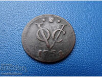 Gelderland ½ Duit 1754 Rare