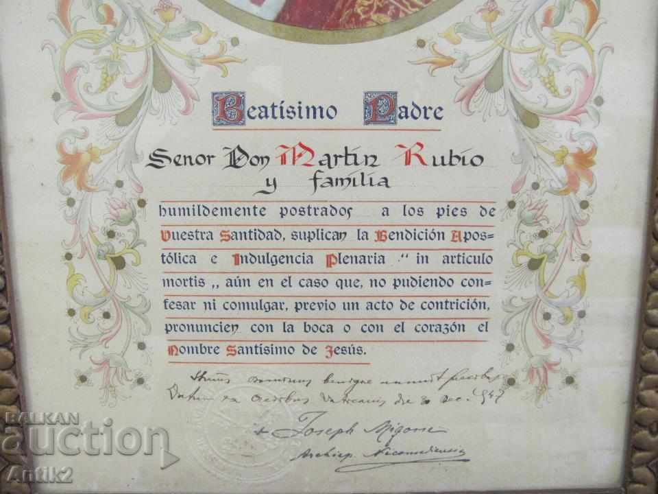 Δημοπρασία Δεύτερο Παγκόσμιο Πόλεμο Πορτραίτο Έγγραφο Πάπας PIUS 12 Γερμανία Δημοπρασία Δεύτερο Παγκόσμιο Πόλεμο Πορτραίτο Έγγραφο Πάπας PIUS 12 Γερμανία