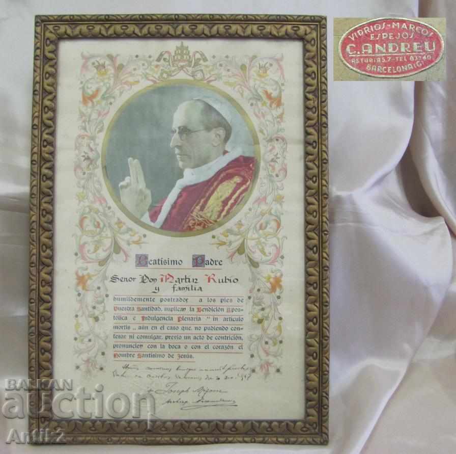 Δεύτερο Παγκόσμιο Πόλεμο Πορτραίτο Έγγραφο Πάπας PIUS 12 Γερμανία - 7 Δεύτερο Παγκόσμιο Πόλεμο Πορτραίτο Έγγραφο Πάπας PIUS 12 Γερμανία - 7