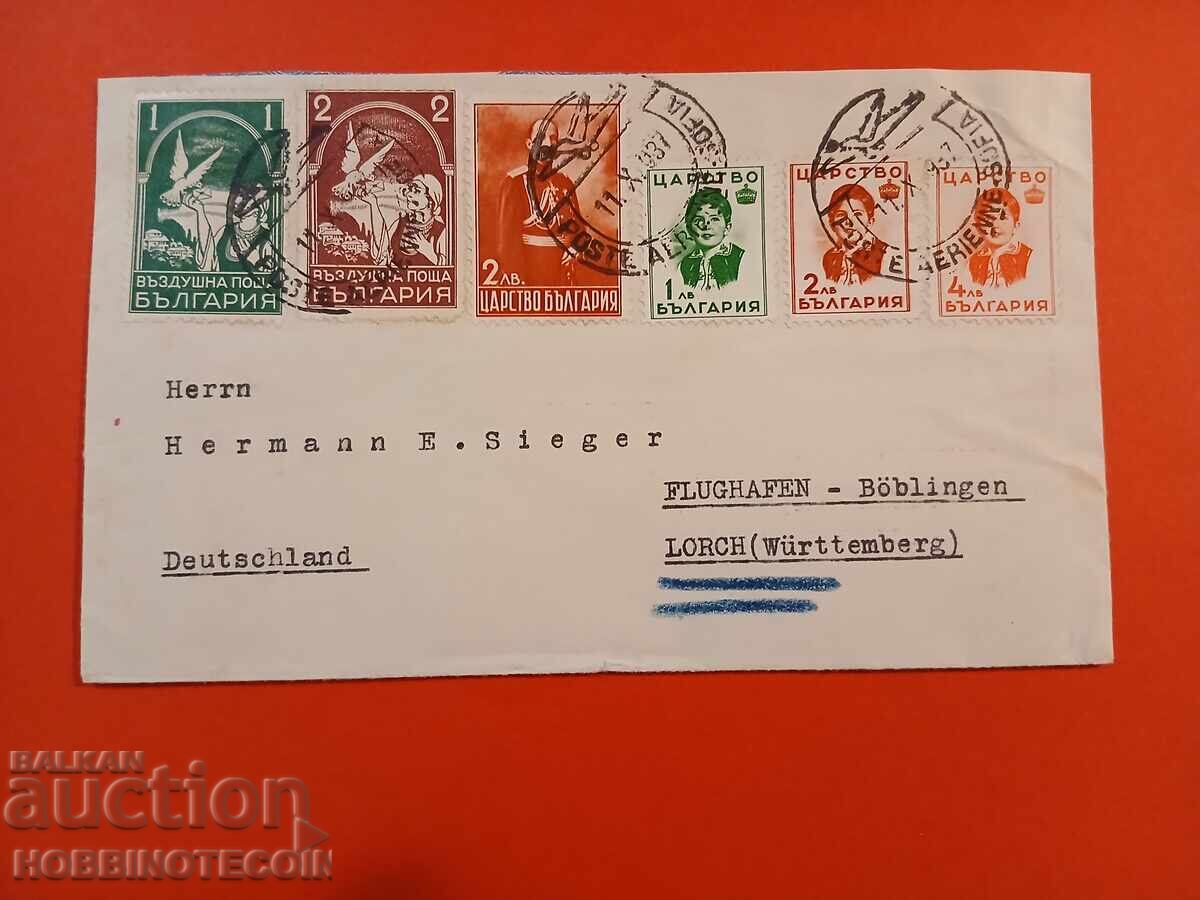 BULGARIA TRAVELLED ENVELOPE SIMEONCHO BORIS GUL SOFIA GERMANY 1937 BULGARIA TRAVELLED ENVELOPE SIMEONCHO BORIS GUL SOFIA GERMANY 1937