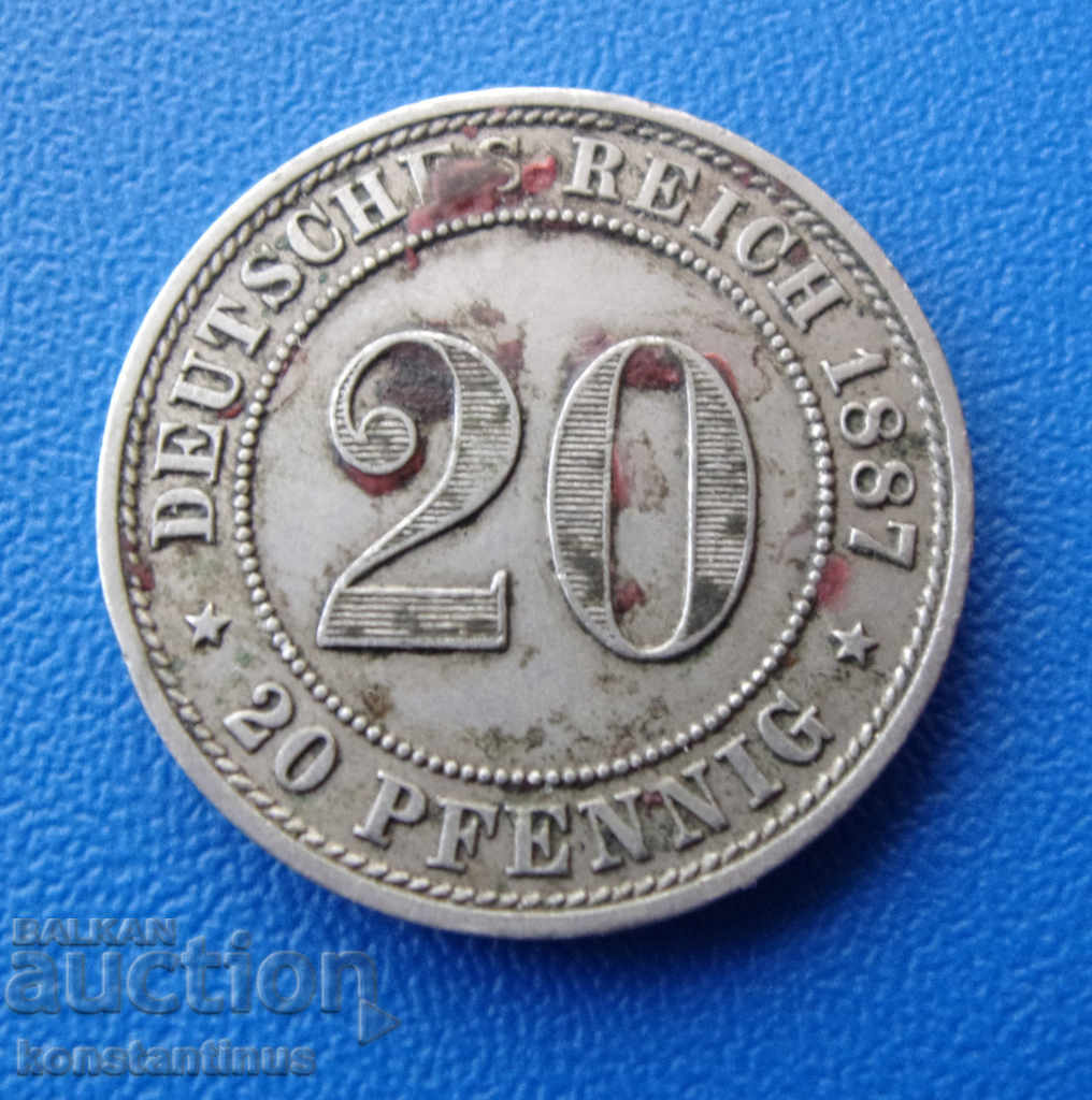 Germania Reich 20 Pennig 1887 Rare cu preț € 17.90 | 35.01 BGN Germania Reich 20 Pennig 1887 Rare cu preț € 17.90 | 35.01 BGN