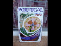 Metal sign miscellaneous Portugal mermaid windmill TWA