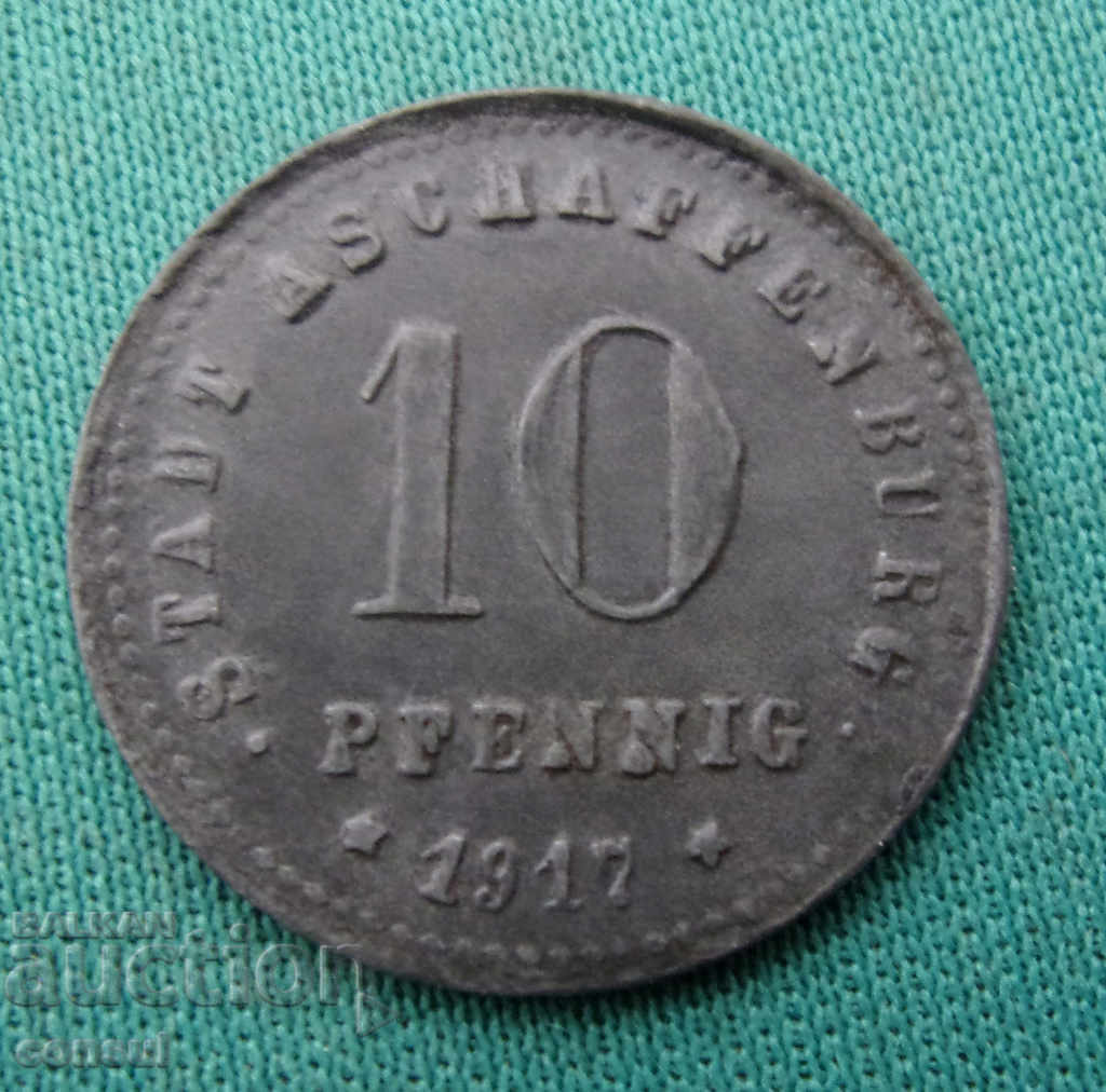 Germania - Ashaffenburg 10 Pennig 1917 Moneda Rare cu preț € 6.14 | 12.01 BGN