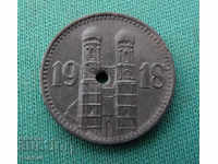 Germania - Munchen 15 Pennig 1918 Moneda Rare