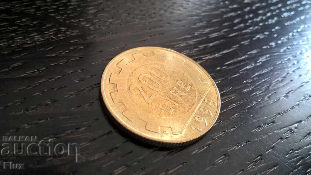 Moneda - Italia - 200 de lire sterline 1998.