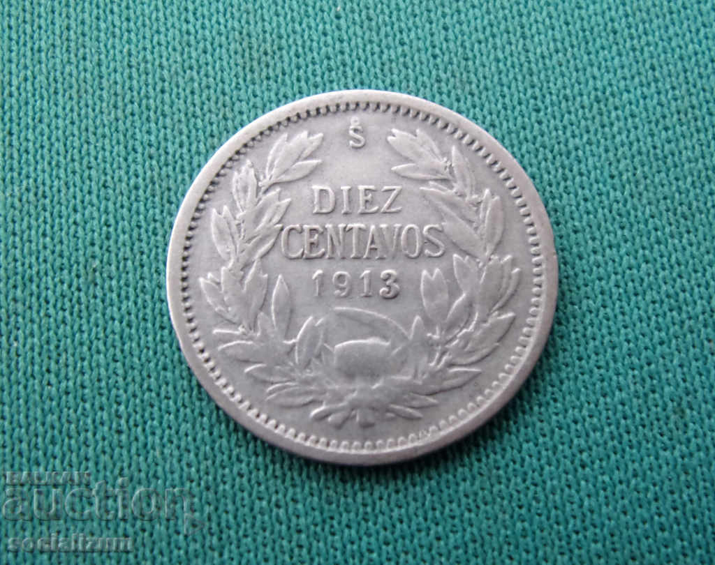 Chile-10 Centara 1913-silver.BZZ