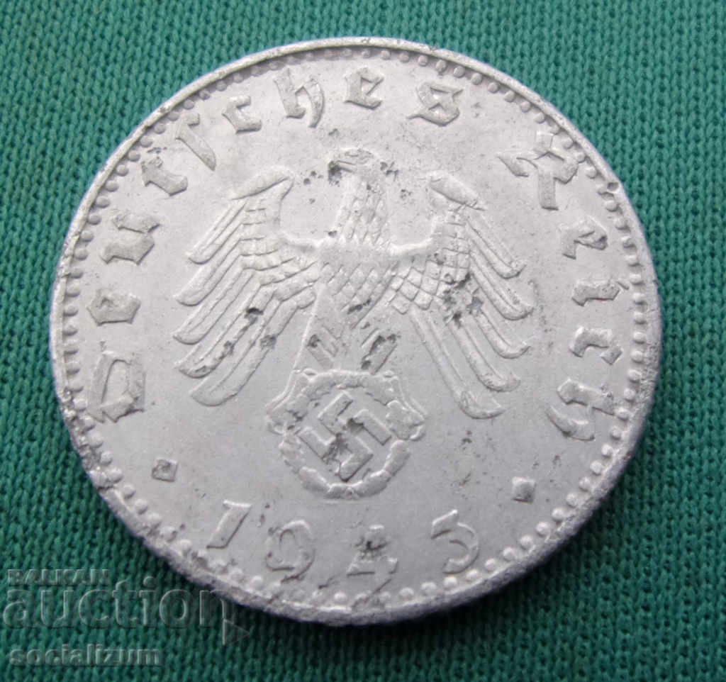 Γερμανία III Ράιχ 50 Pfennig 1943 J Σπάνιο νόμισμα με τιμή € 6.14 | 12.01 BGN