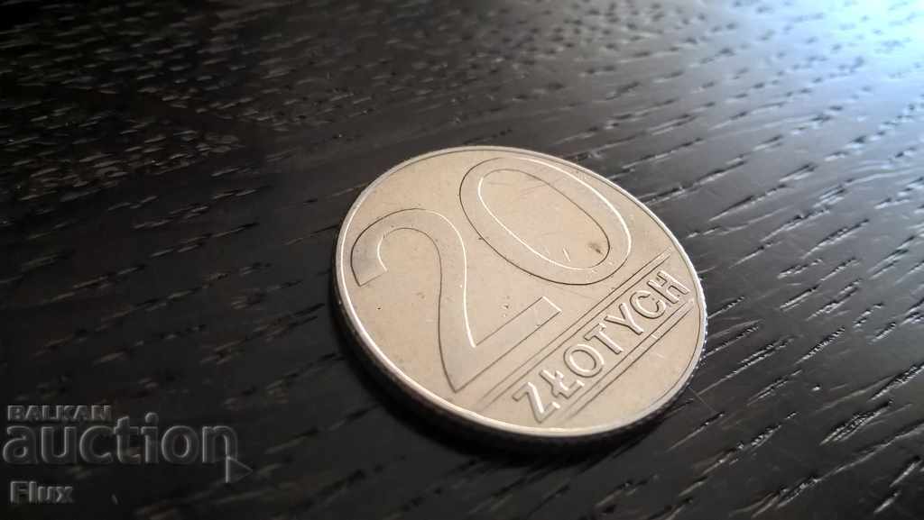 Монета - Полша - 20 злоти | 1990г.