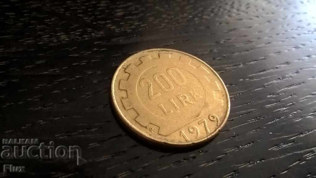 Монета - Италия - 200 лири | 1979г.