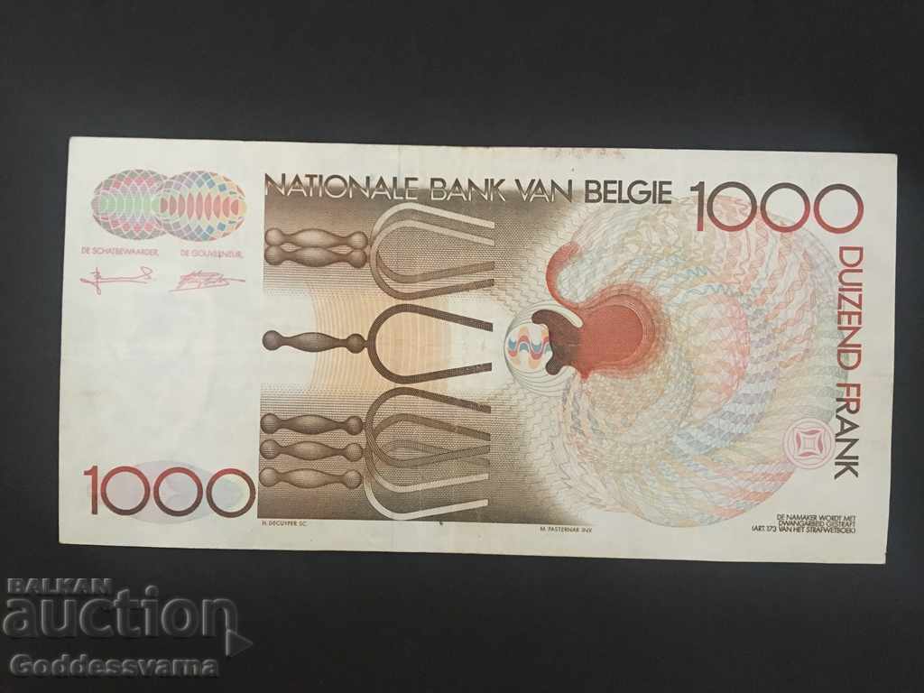 Belgium 1000 Francs 1980 Pick 144 Rare RARE SIGNATURE with price 145.00 BGN | € 74.14 Belgium 1000 Francs 1980 Pick 144 Rare RARE SIGNATURE with price 145.00 BGN | € 74.14