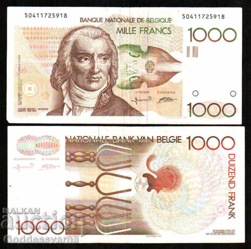 Auction Belgium 1000 Francs 1980 Pick 144 Rare RARE SIGNATURE Auction Belgium 1000 Francs 1980 Pick 144 Rare RARE SIGNATURE