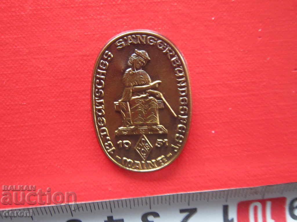 Rare German Bronze Badge Badge 1951 with price 10.00 BGN | € 5.11 Rare German Bronze Badge Badge 1951 with price 10.00 BGN | € 5.11