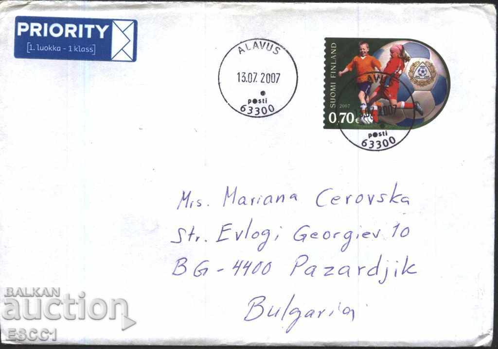 Trailed envelope with Sport Football 2007 from Finland