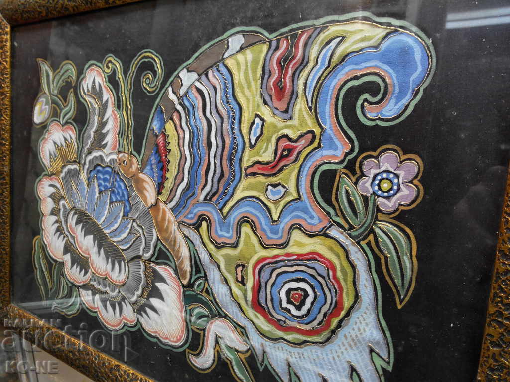 Picture of oil on fabric 1943. - 5 Picture of oil on fabric 1943. - 5