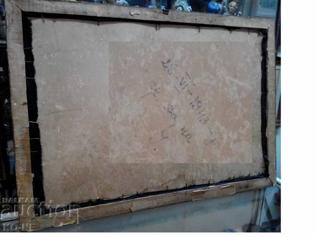 Picture of oil on fabric 1943. - 7 Picture of oil on fabric 1943. - 7