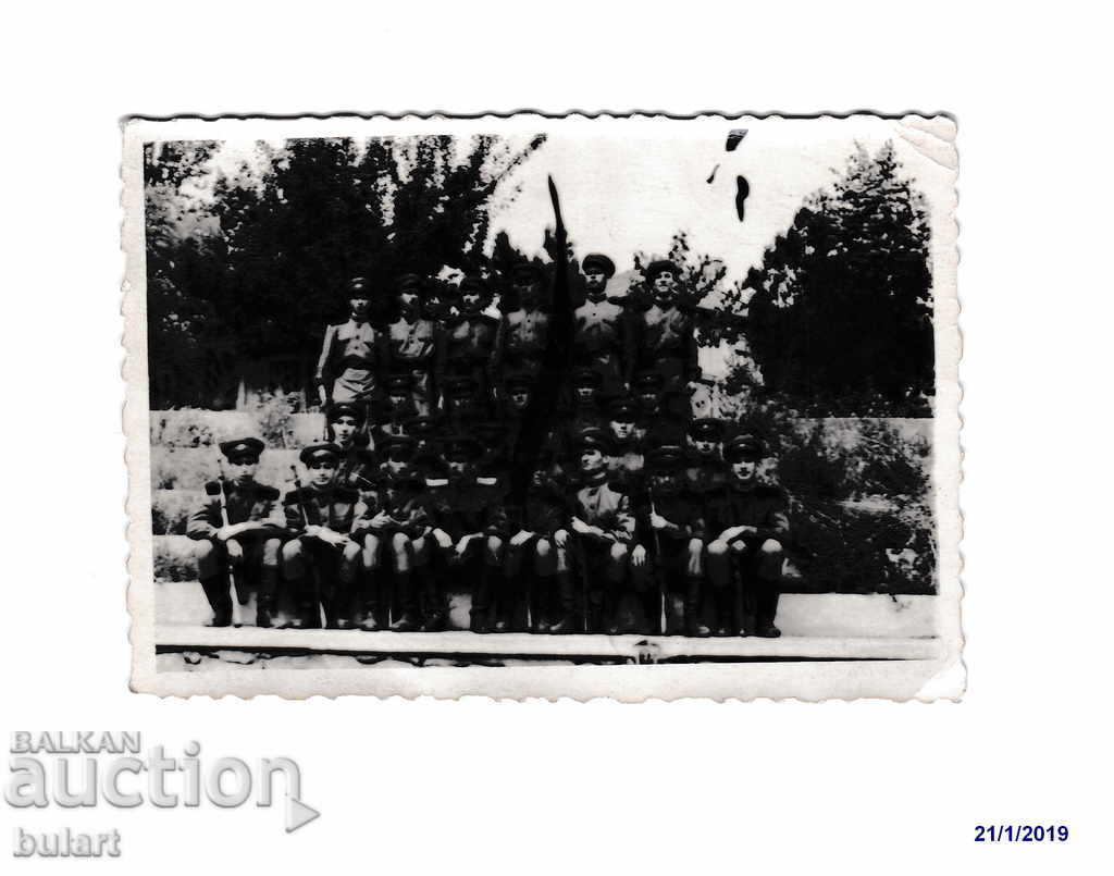 Στρατιώτες Παλιά φωτογραφία Βασίλειο Βουλγαρία 1934г.
