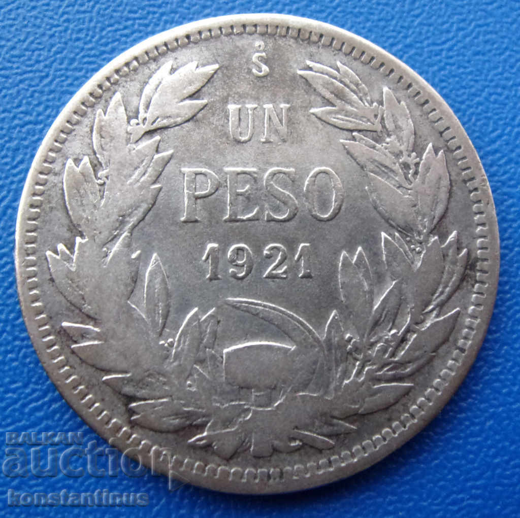 Chile 1 Peso 1921 Silver Rare cu preț € 17.90 | 35.01 BGN