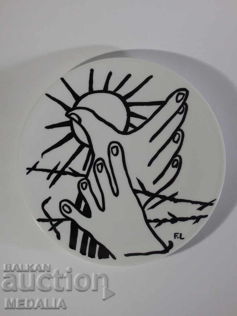 Fernand Léger - Placă de ceramică-porțelan-1974