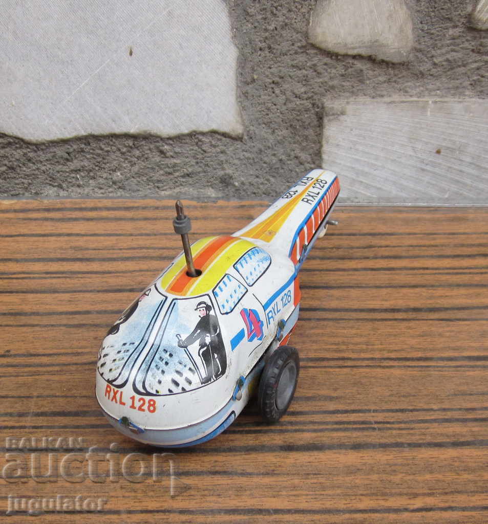 Auction old soc mechanical tin metal toy helicopter Auction old soc mechanical tin metal toy helicopter