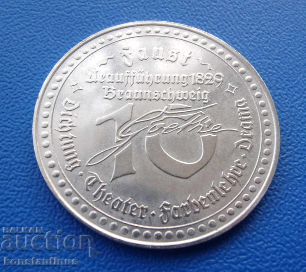 Braunschweig Johann Goethe 10 Marci 1929 UNC Rare cu preț € 8.69 | 17.00 BGN Braunschweig Johann Goethe 10 Marci 1929 UNC Rare cu preț € 8.69 | 17.00 BGN