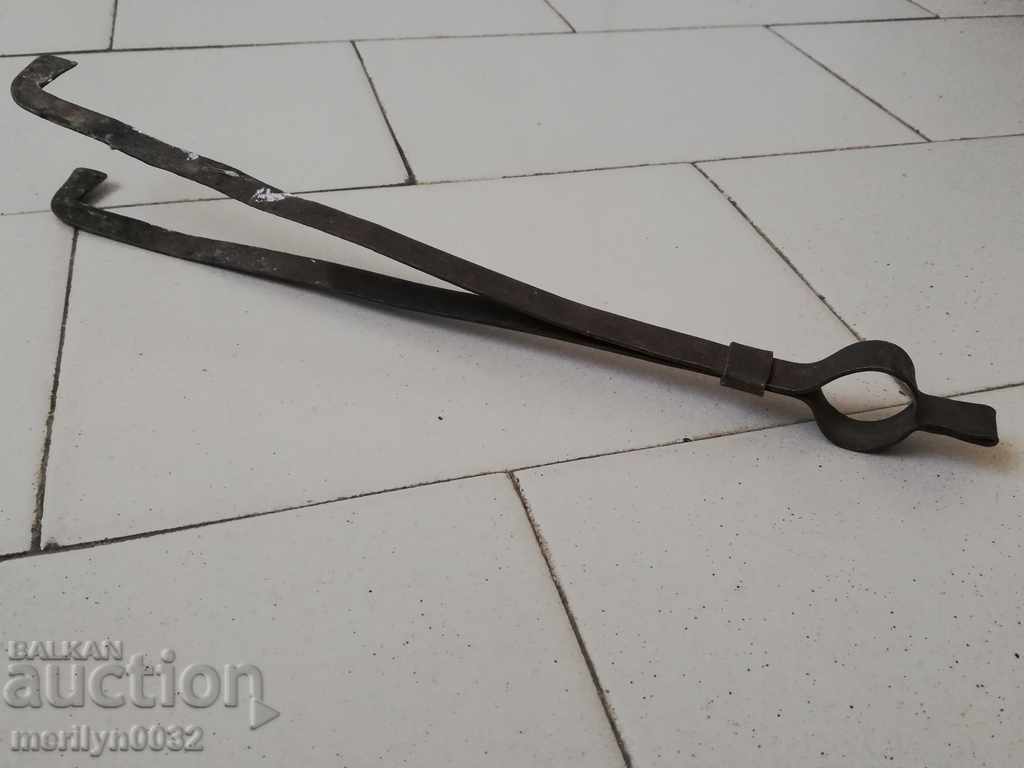 Παλιό ντιλάφι, λαβίδα, σφυρήλατο σίδερο για φούρνο - 6