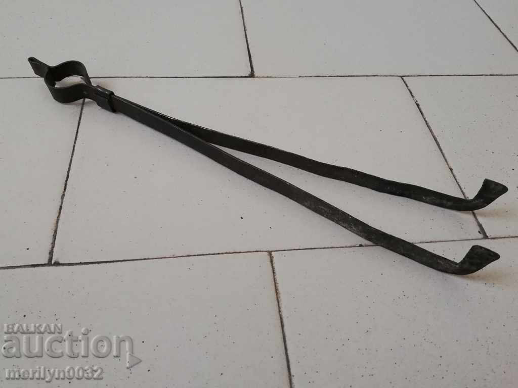 Παλιό ντιλάφι, λαβίδα, σφυρήλατο σίδερο για φούρνο