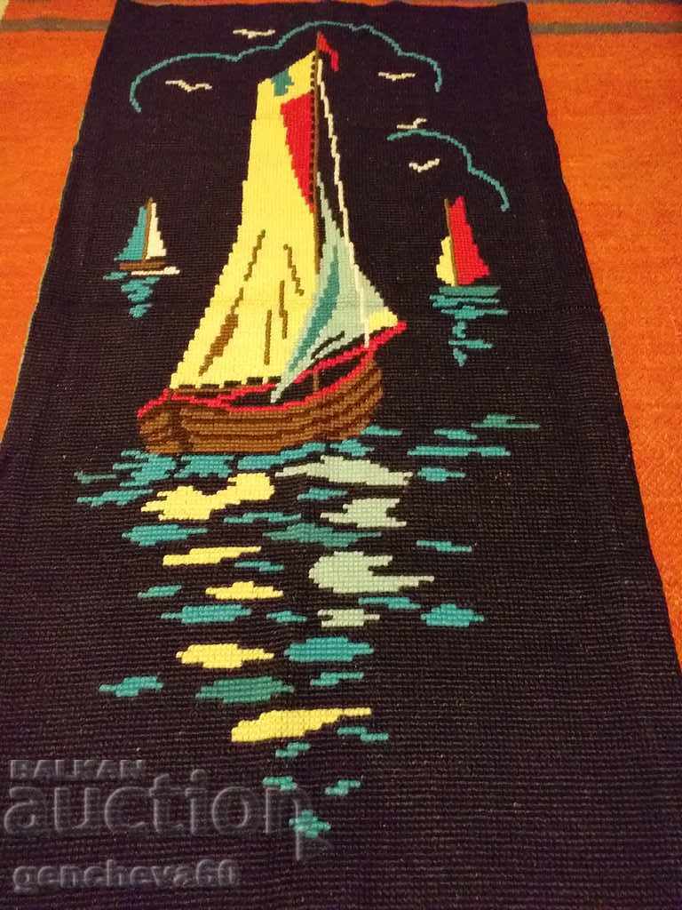 Licitație Tapiserie mare panou „Peisaj marin”