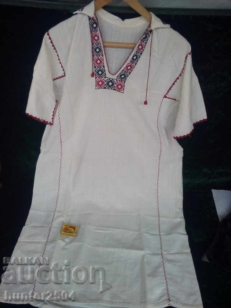 Ladies' shirt, long, kenar, beginning of mini dress, hand embroidery, p44-48