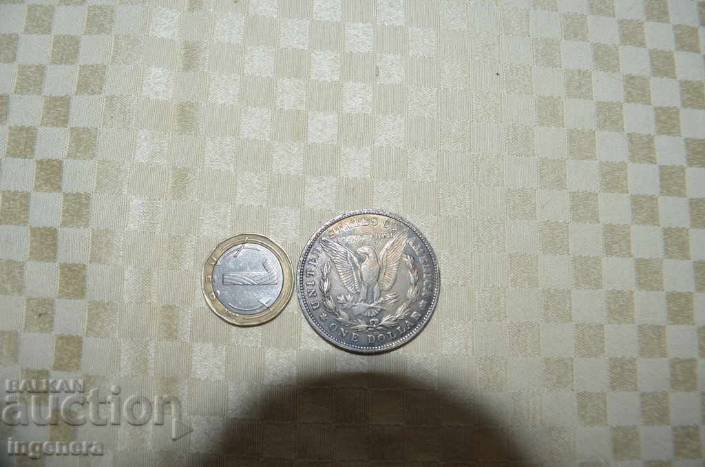 THE COIN OF 1 DOLLAR-1885 with price 5.00 BGN | € 2.56