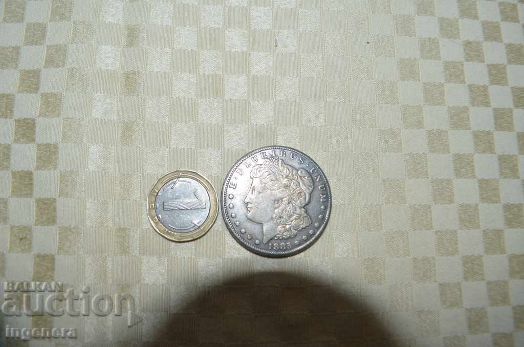 Moneda de 1 dolar-1885