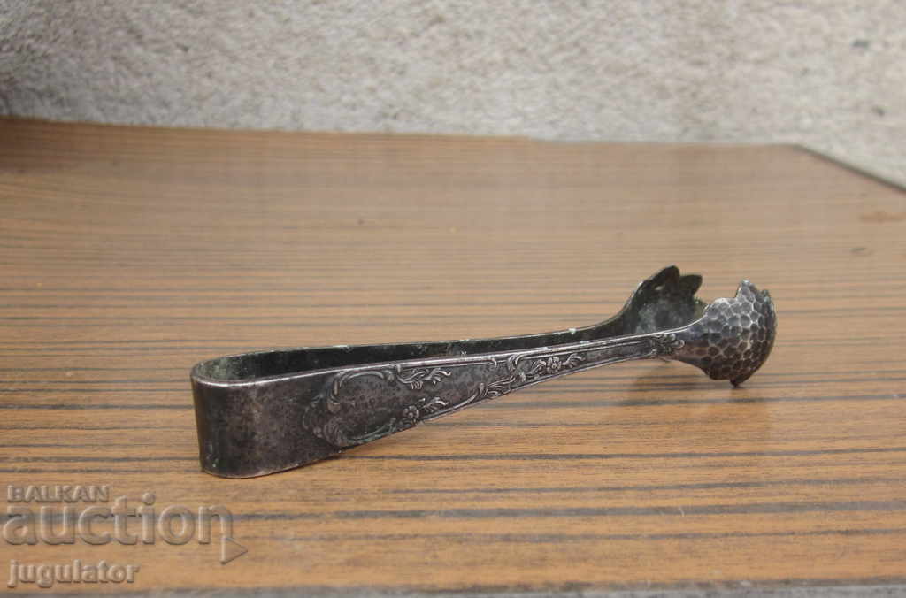 Auction Art Deco antique silver pinch for ice sugar marked Auction Art Deco antique silver pinch for ice sugar marked