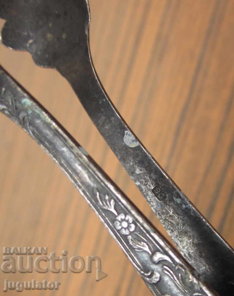 Art Deco antique silver pinch for ice sugar marked - 5 Art Deco antique silver pinch for ice sugar marked - 5