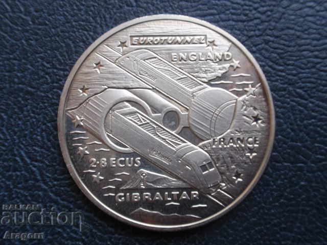 Gibraltar - jubilee coin 2.8 ECU 1993 - Eurotunnel