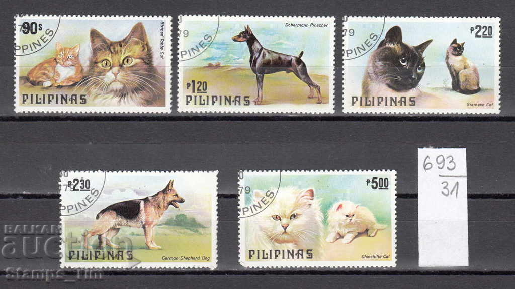 31K693 / Филипини 1979 ФАУНА ЖИВОТНИ КОТКА КУЧЕ