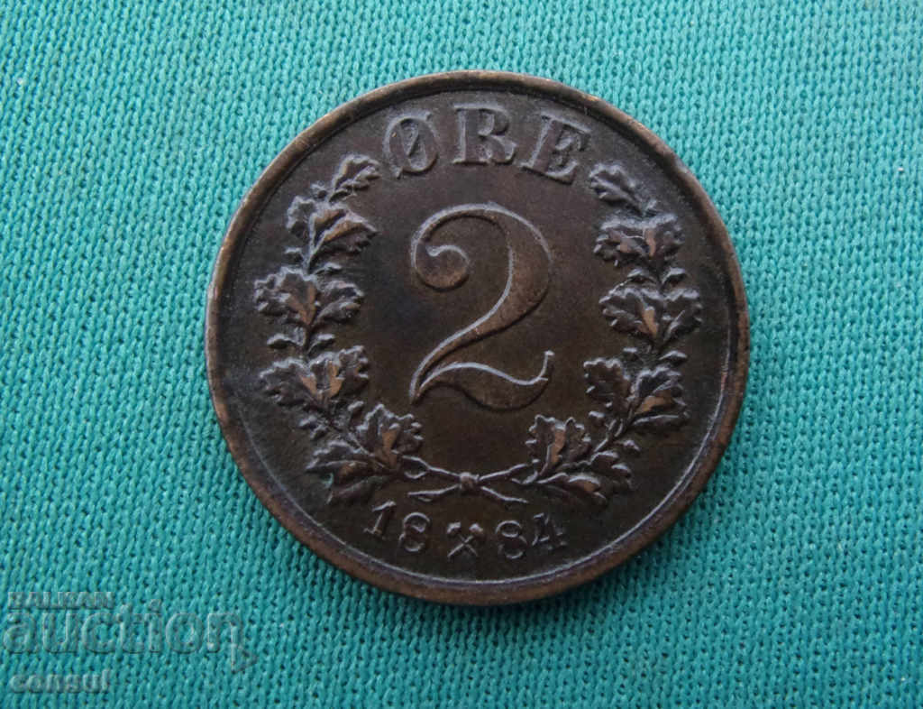 Norvegia 2 Pole 1884 Rare (W 61) cu preț € 6.14 | 12.01 BGN