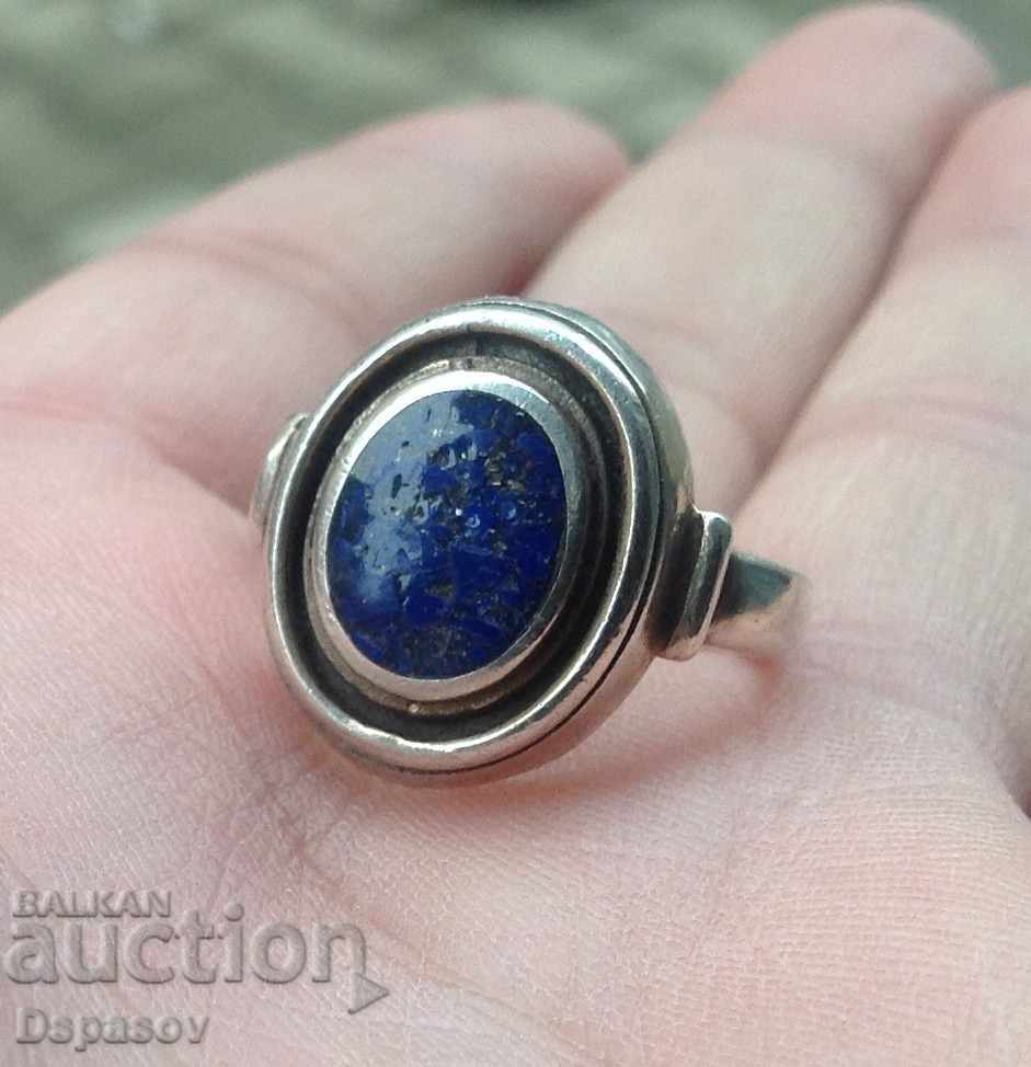 Ασημένιο δαχτυλίδι με Lazy Lazuli
