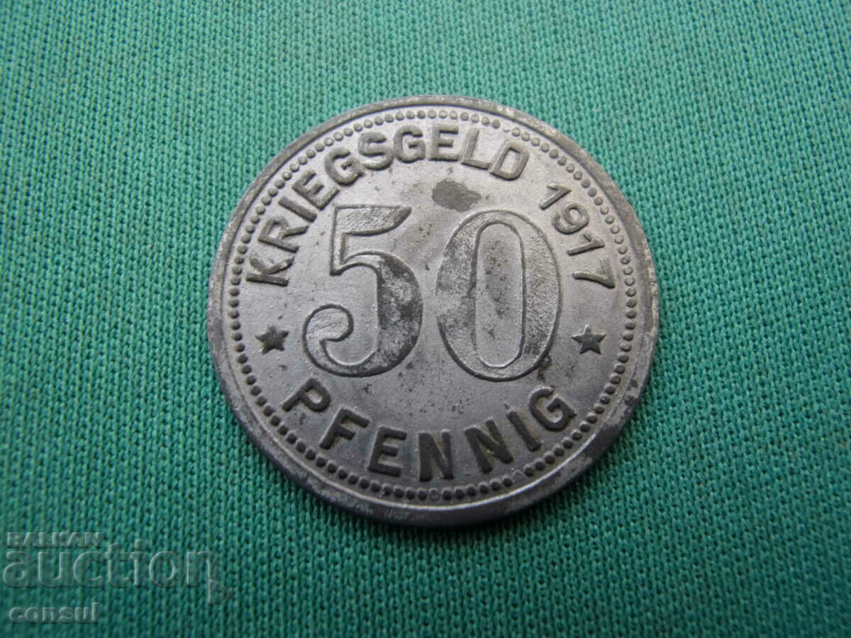 Φθινόπωρο 50 Pfennig 1917 Πολύ σπάνιο