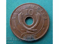 East Africa 10 Central 1936 Rare (W 79)