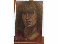 Picture "Woman" Oil Unknown Artist Unframed