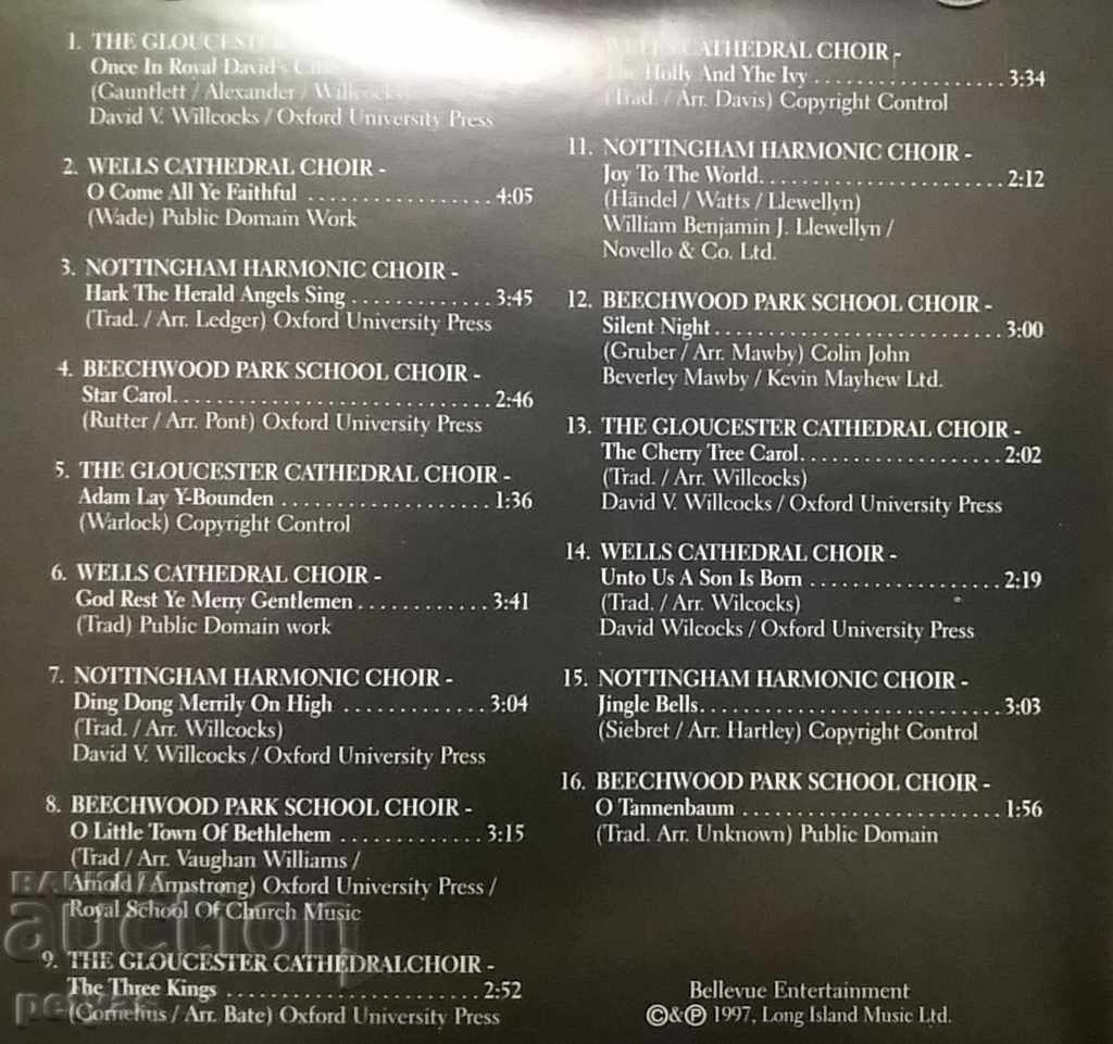 Auction  СО-CHORAL CHRISTMAS 'O COME ALL YE FAITHFUL' - CD