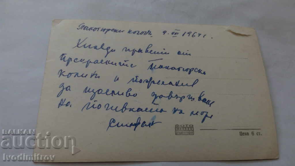 Postcard Panagyurishte Letovishte Georgi Dimitrov 1964 with price 1.25 BGN | € 0.64 Postcard Panagyurishte Letovishte Georgi Dimitrov 1964 with price 1.25 BGN | € 0.64
