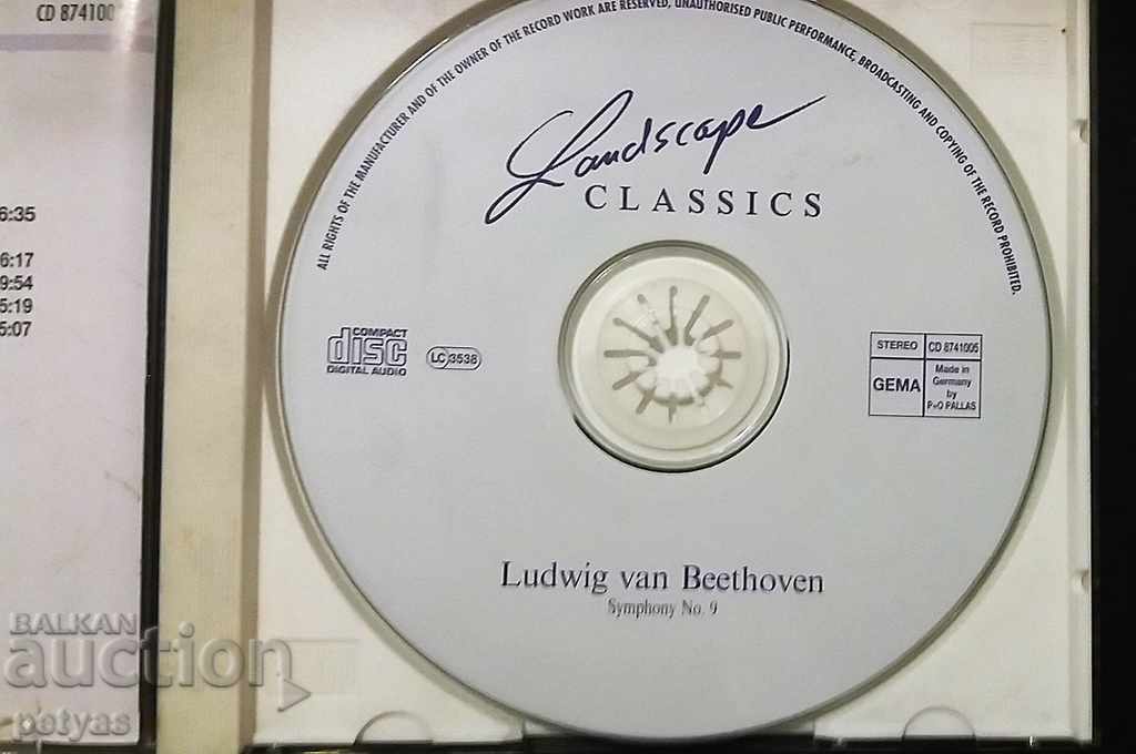 CD - Ludwig van BEETHOVEN 'Symphony No 9'- CD with price 8.00 BGN | € 4.09 CD - Ludwig van BEETHOVEN 'Symphony No 9'- CD with price 8.00 BGN | € 4.09