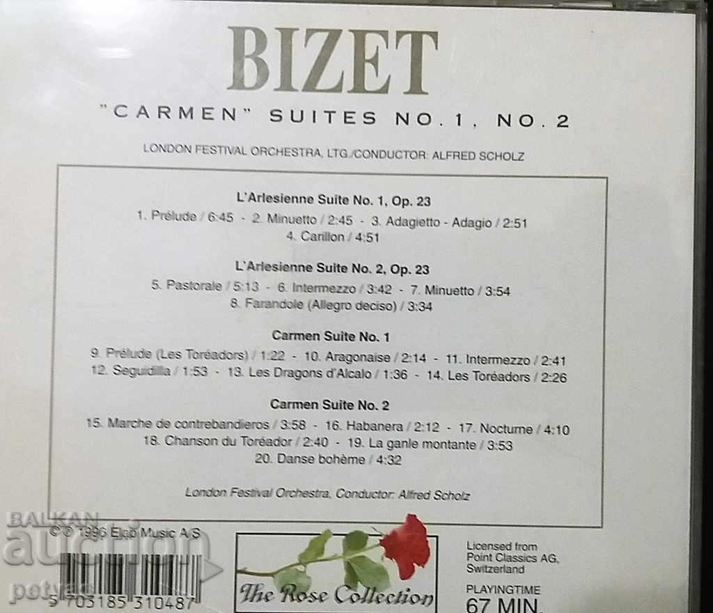 Auction BIZET 'CARMEN - Suites 1 & 2' - CD Auction BIZET 'CARMEN - Suites 1 & 2' - CD