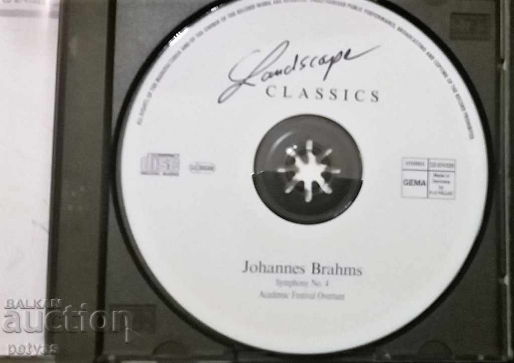CD - JOHANNES BRAHMS 'SYMPHONY No 4 - CD with price 6.50 BGN | € 3.32 CD - JOHANNES BRAHMS 'SYMPHONY No 4 - CD with price 6.50 BGN | € 3.32