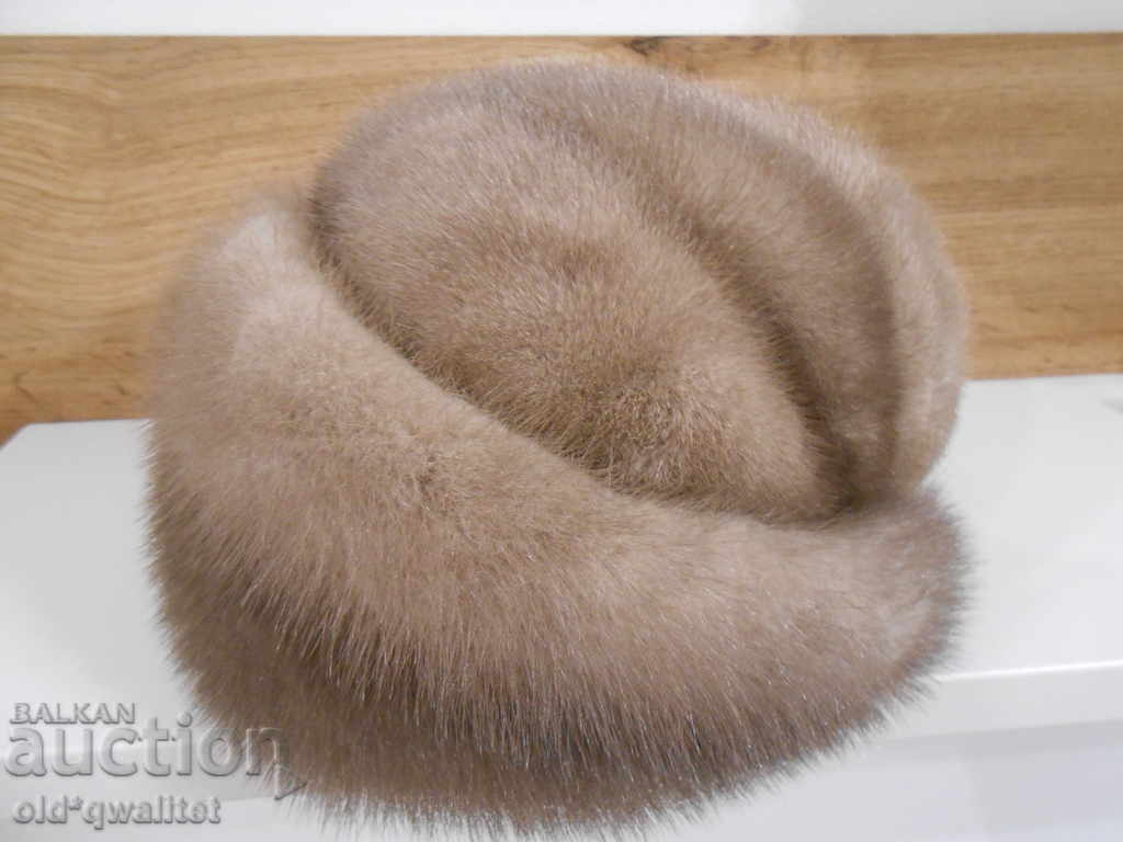 Magnificent leather hat, very fine, ver. A mink - 7 Magnificent leather hat, very fine, ver. A mink - 7